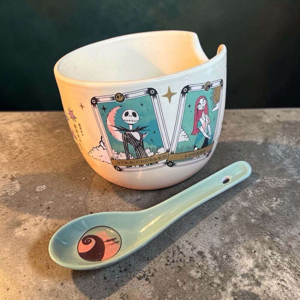 The Nightmare Before Christmas Disney Ramen Noodle Bowl And Spoon Set